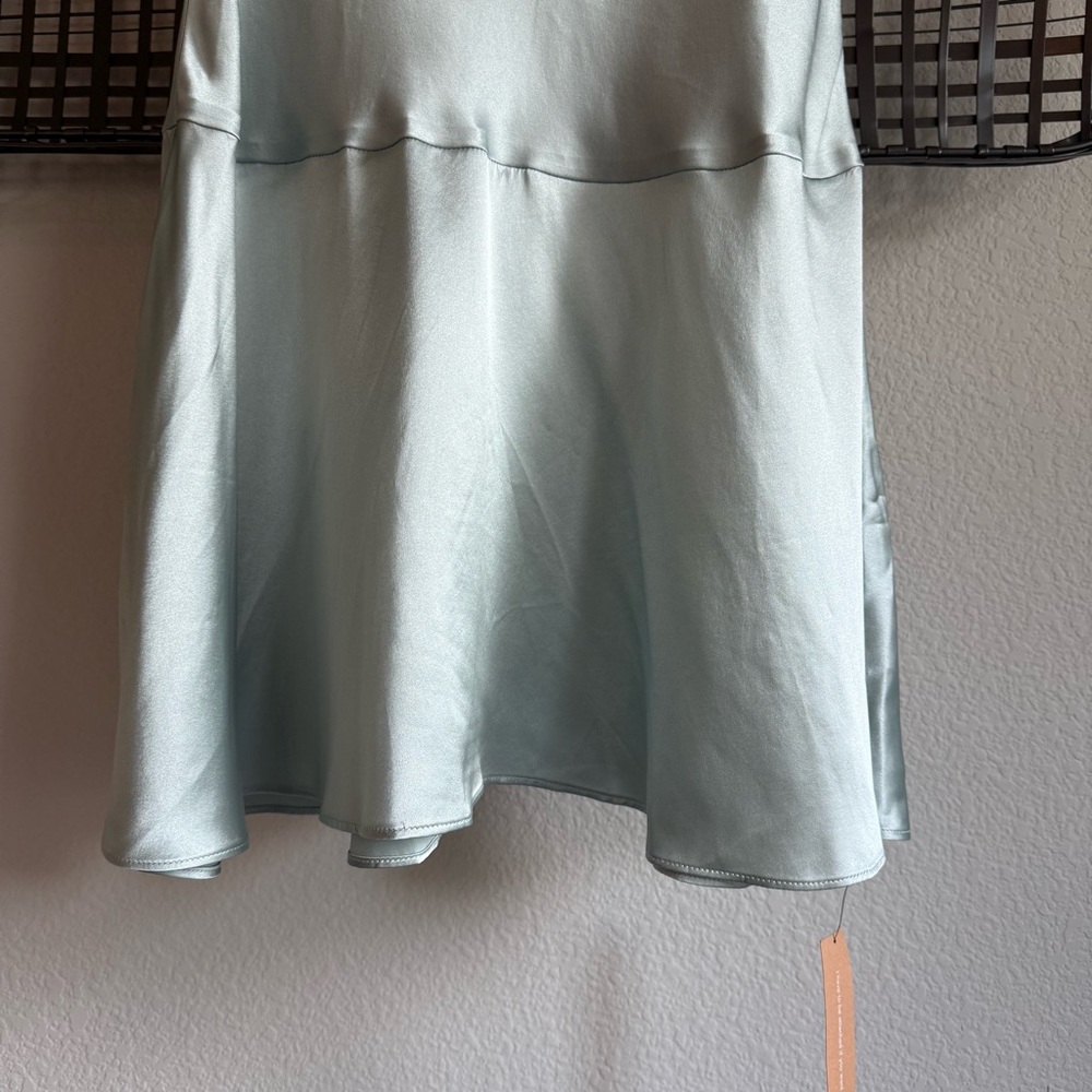 Reformation Light Blue Lace Trim Mini Dress - Picture 5 of 12